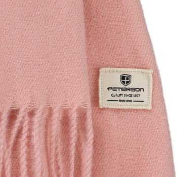 Dwustronny szalik damski PETERSON z frędzlami elegancki