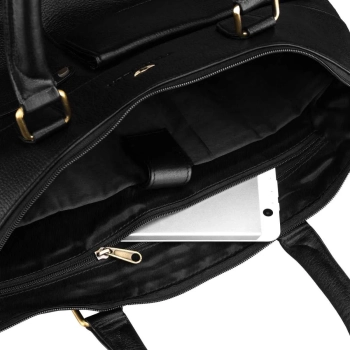 Torba męska skórzana na laptopa czarna PETERSON elegancka torba biznesowa A4 na ramię