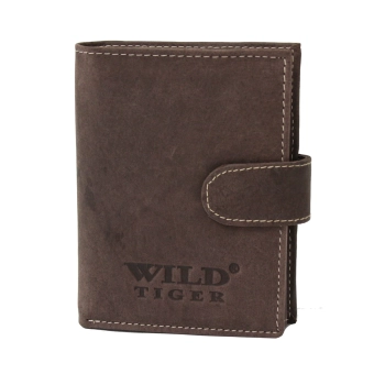 Portfel męski pionowy z napem Wild Tiger - black