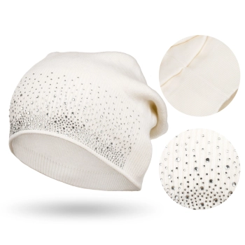 Czapka PTN HAT-01-7460 elegancka biała do noszenia zapach