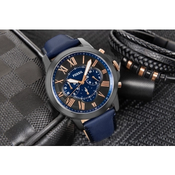 Zegarek Męski FOSSIL Grant Leather FS5061 + BOX