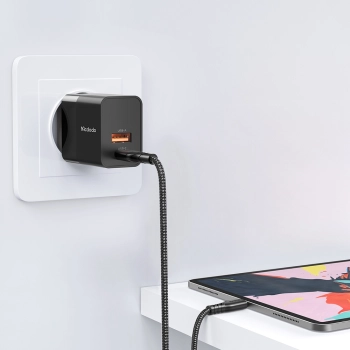 MCDODO SZYBKA ŁADOWARKA SIECIOWA DO IPHONE TYP C 2X USB USB-C PD 20W KABEL