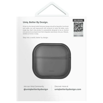 UNIQ etui Glase AirPods 4 dymny/glossy   smoke