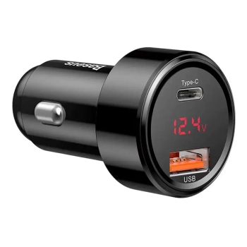 Ładowarka samochodowa Baseus Magic USB + USB-C QC 4.0  PD 45W (czarna)