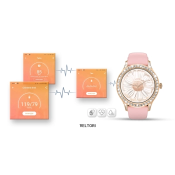 Smartwatch Damski VELTORI VT360-1 Różowy Pasek Silikonowy