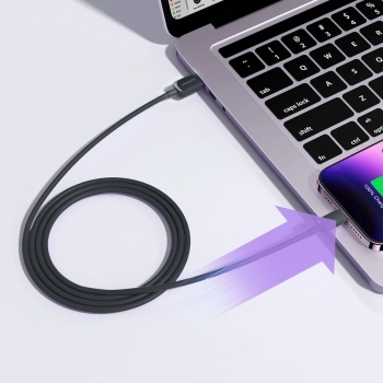 Kabel Joyroom Multi-Color Series A14 Lightning / USB-A 2.4A 1.2 m - czarny