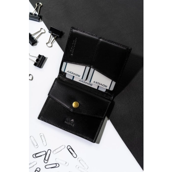 Portfel męski ze skóry naturalnej Rovicky elegancki ochrona rfid praktyczny