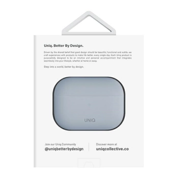 UNIQ etui Lino AirPods Pro 2 genSilicone (2022/2023) niebieski/arctic blue