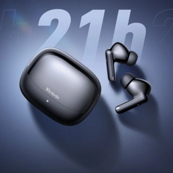MCDODO SŁUCHAWKI BEZPRZEWODOWE DOUSZNE BLUETOOTH Z MIKROFONEM ETUI CZARNE