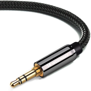 Wozinsky uniwersalny kabel mini jack 2x kabel AUX 2 m czarny