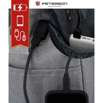 Plecak damski Peterson na laptopa miejski podróżny do samolotu modny