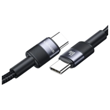 USAMS Kabel USB-C na USB-C 60W 1.2m      Aluminum Alloy Data Cable SY Series SJ724USB01 (US-SJ724)
