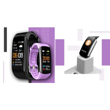 Smartwatch GIEWONT elegancki zegarek na rękę z 2 paskami