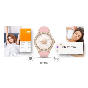 Smartwatch Damski VELTORI VT360-1 Różowy Pasek Silikonowy