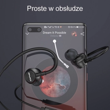 AWEI słuchawki stereo L3 3,5mm jackczarny/black