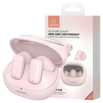 USAMS Słuchawki Bluetooth 5.3 TWSTD Series bezprzewodowe różowy/pink BHUTD03 (TD22)
