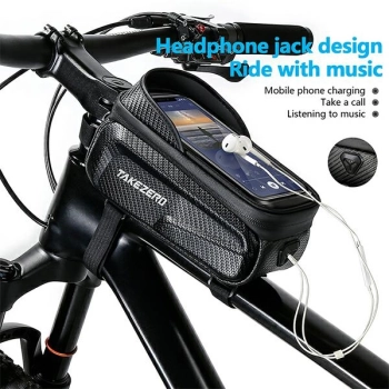Etui/uchwyt rowerowy TAKEZEROTZ01 sakwa na ramę czarny/black