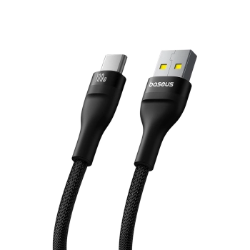 Kabel Baseus Flash 2 USB-A / USB-C 100W 1 m - czarny