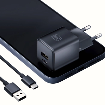 Accessories - 3mk Hyper GaN Charger 20W QC4+ PD PPS USB 1A1C Black EU