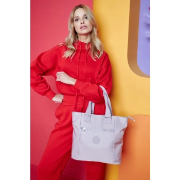 Nylonowy, pojemny shopper damski - Peterson