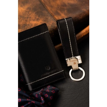 Peterson zestaw prezentowy etui na karty + elegancki brelok do kluczy