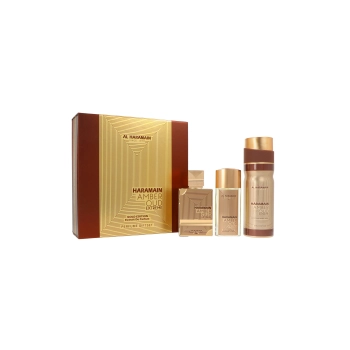 Zestaw Al Haramain Amber Oud Gold Edition Extreme Perfumes Extrait de Parfum 75ml + Extrait de Parfum 30ml + Deodorant Body Spray 200ml