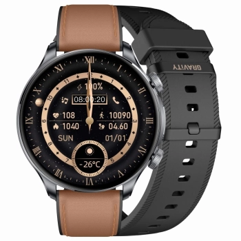 Smartwatch Gravity Czarny 2 Paski GT35-1