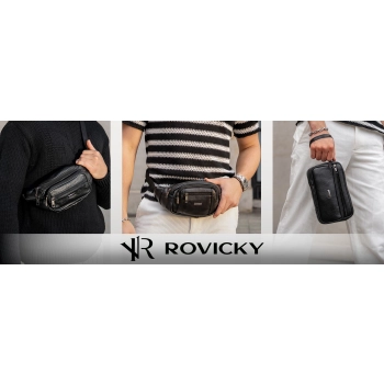 Skórzana saszetka nerka Rovicky do noszenia na ramię