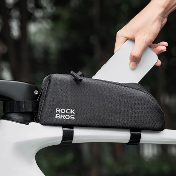 Torba rowerowa Rockbros na ramę na rurę górną 0,9l - czarna