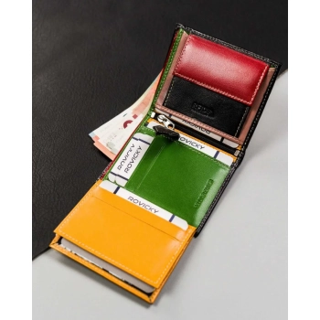 Portfel skórzany męski Rovicky RFID antykradzieżowy pojemny na prezent