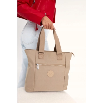 Nylonowy, pojemny shopper damski - Peterson