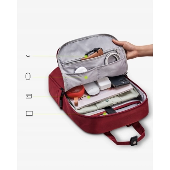 INNOSTYLE PLECAK NA LAPTOPA 15 6 DO SAMOLOTU WODOODPORNY COLORLITE 14L CZERWONY