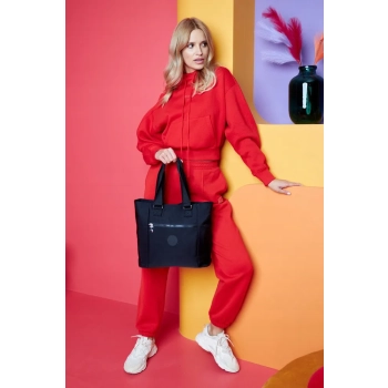 Nylonowy, pojemny shopper damski - Peterson