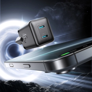Ładowarka sieciowa Joyroom JR-TCG17 45W 2 x- USB-C (wtyczka EU) - czarna