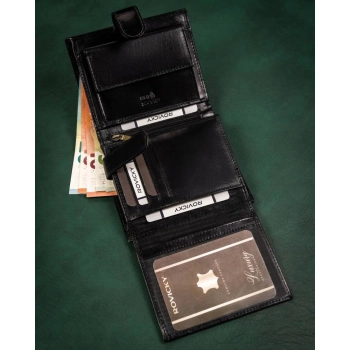 Duży, skórzany portfel męski z systemem RFID - Rovicky