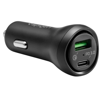 SPIGEN STEADIBOOST F31QC 2-PORT CAR CHARGER PD27W/QC3.0 BLACK