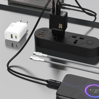 Ładowarka sieciowa Dudao A27 MaxC 35W + kabel USB-C - biała