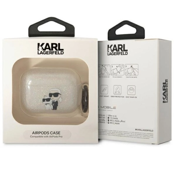 Karl Lagerfeld KLAPHNKCTGT Airpods Procover transparent Glitter Karl&Choupette