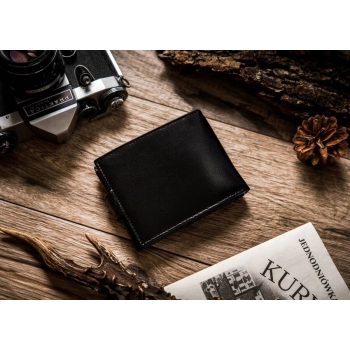Elegancki portfel męski z systemem antyskimmingowym RFID Protect — Rovicky