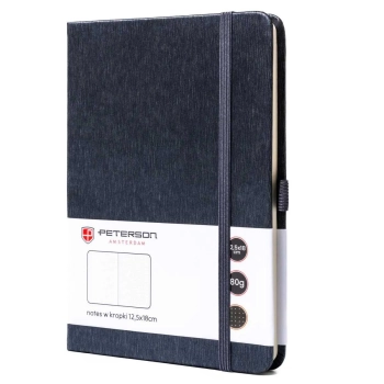Notes planer dziennik B6 Peterson elegancki twarda okładka z zakładką gumką
