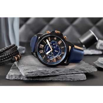 Zegarek Męski FOSSIL Grant Leather FS5061 + BOX