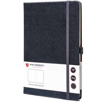 Notes notatnik planer organizer A5 Peterson w kropki zeszyt z gumką