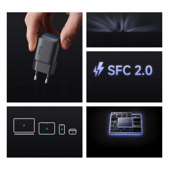 MCDODO SZYBKA ŁADOWARKA SIECIOWA ZASILACZ KOSTKA DO ŁADOWARKI USB-C 45W GAN