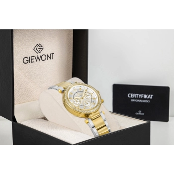 Zegarek Damski Giewont Sapphire Złoto Srebrny GW3380-B4