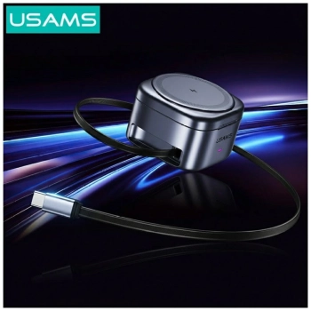 Ładowarka indukcyjna 3w1 Usams CD257 Qi2 tarnish