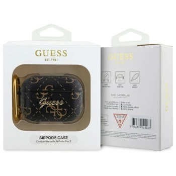 Guess GUAP2PG4GPK AirPods Pro 2          (2022/2023) cover czarny/black 4G Hook
