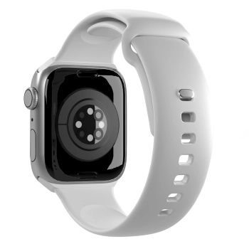 Pasek silikonowy Puro Icon do Apple Watch 42 / 44 / 45 / 49 mm - biały (2 szt.)