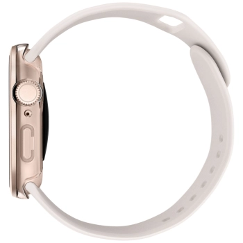Etui UNIQ Voute do Apple Watch Series 10 46mm szkło hartowane różowo-złoty