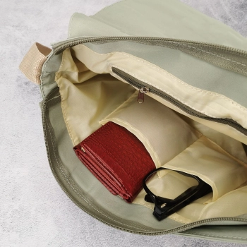 Stylowa torebka damska crossbody - beżowa