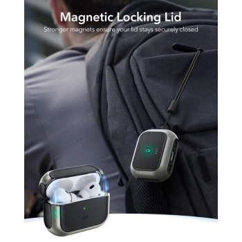 ESR ORBIT HALOLOCK MAGSAFE APPLE AIRPODS PRO 3 TITANIUM